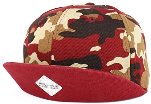 Trendy Apparel Shop Camouflage Short Visor Flat Bill Cotton Snapback C