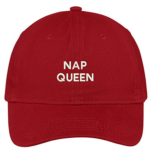 Trendy Apparel Shop Nap Queen Embroidered Brushed Cotton Adjustable Cap Dad Hat