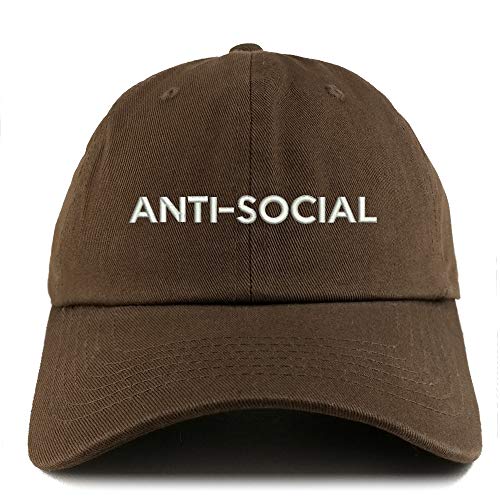 Trendy Apparel Shop Anti Social Solid Adjustable Unstructured Dad Hat