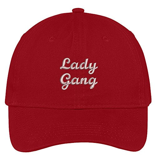 Trendy Apparel Shop Lady Gang Embroidered Soft Crown 100% Brushed Cotton Cap