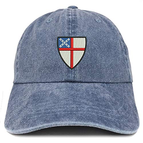 Trendy Apparel Shop Episcopal Shield Embroidered Washed Low Profile Cap