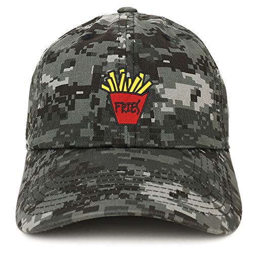 Trendy Apparel Shop Fries Embroidered Soft Crown 100% Brushed Cotton Cap
