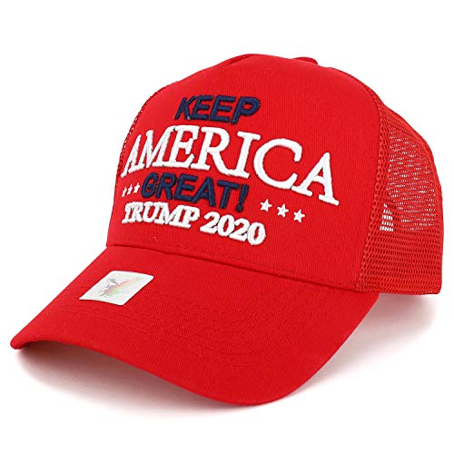 Trendy Apparel Shop Trump 2020 Keep America Great 5 Panel Trucker Mesh Cap