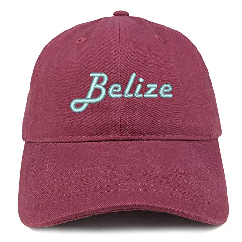 Trendy Apparel Shop Belize Embroidered Soft Crown 100% Brushed Cotton Cap
