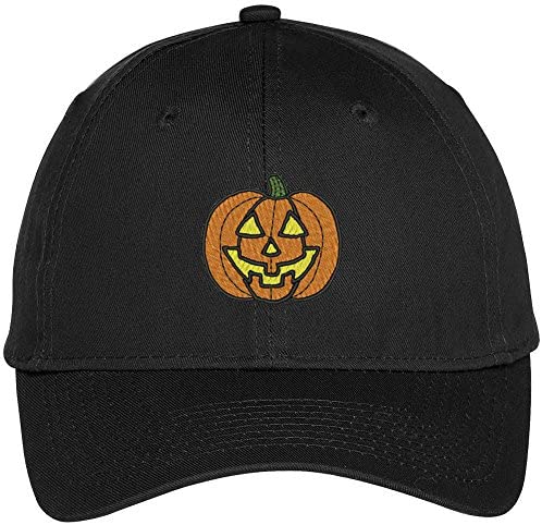 Trendy Apparel Shop Halloween Pumpkin Embroidered Baseball Cap