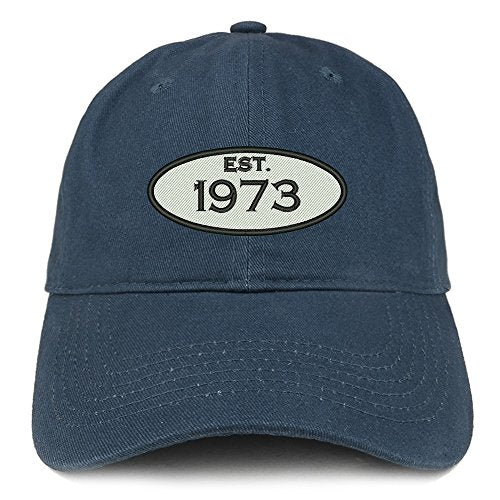 Trendy Apparel Shop Established 1972 Embroidered 48th Birthday Gift Soft Crown Cotton Cap