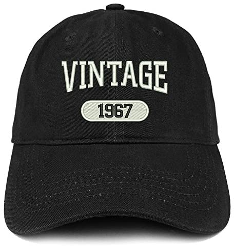 Trendy Apparel Shop Vintage 1967 Embroidered 54th Birthday Relaxed Fitting Cotton Cap