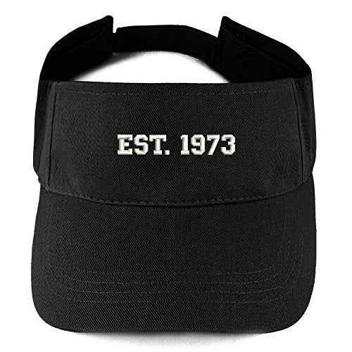 Trendy Apparel Shop EST 1973 Embroidered - 48th Birthday Gift Summer Adjustable Visor