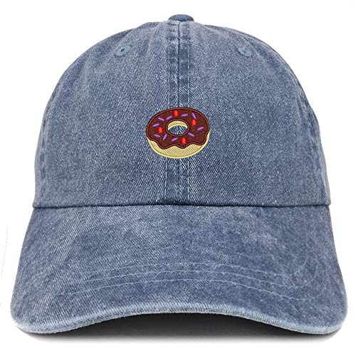 Trendy Apparel Shop Donut Embroidered Washed Cotton Adjustable Cap