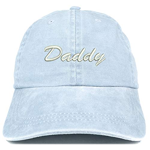 Trendy Apparel Shop Daddy Script Font Embroidered Low Profile Washed Cotton Cap
