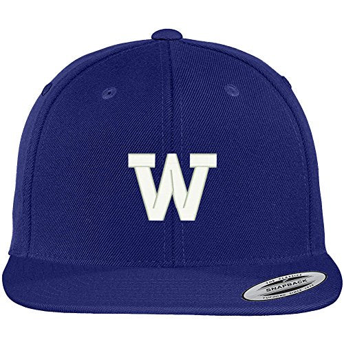 Trendy Apparel Shop Letter W Collegiate Varsity Font Initial Embroidered Baseball Cap