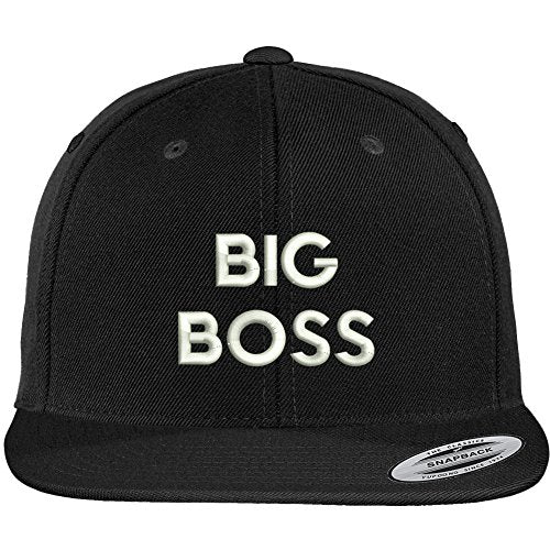 Trendy Apparel Shop Big Boss Embroidered Flat Bill Premium Classic Snapback Cap