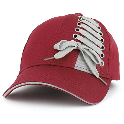 Trendy Apparel Shop Interchangeable Shoelace Ribbon Structured Baseball Cap