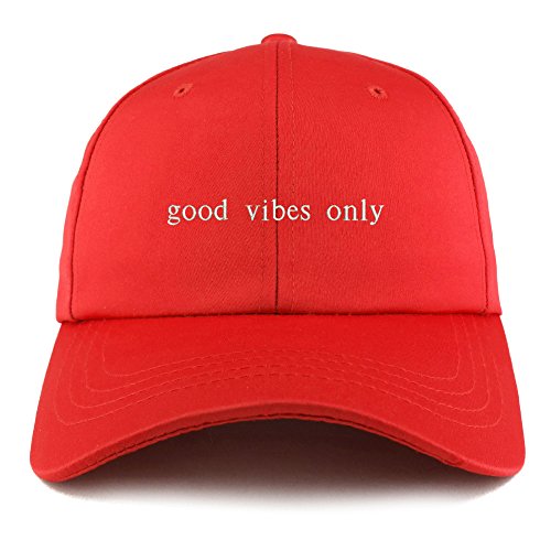 Trendy Apparel Shop Good Vibes Only Embroidered Structured Satin Adjustable Cap