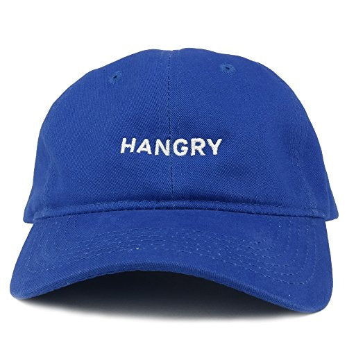 Trendy Apparel Shop Hangry Embroidered 100% Cotton Adjustable Cap