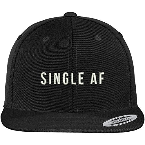 Trendy Apparel Shop Single AF Embroidered Flat Bill Snapback Adjustable Cap