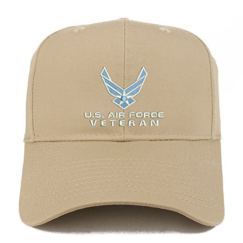 Trendy Apparel Shop US Air Force Veteran Embroidered High Profile Structured Baseball Cap