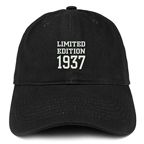 Trendy Apparel Shop Limited Edition 1937 Embroidered Birthday Gift Brushed Cotton Cap