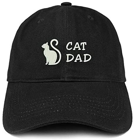 Trendy Apparel Shop Cat Dad Embroidered Unstructured Cotton Dad Hat