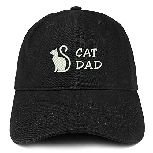 Trendy Apparel Shop Cat Dad Embroidered Unstructured Cotton Dad Hat
