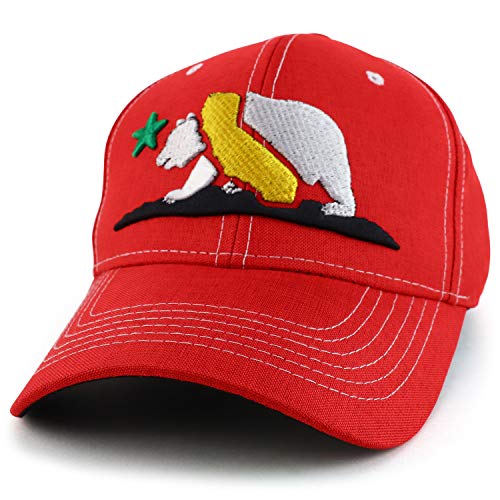 Trendy Apparel Shop California Republic State Bear 3D Embroidered Baseball Cap