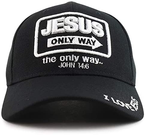 Trendy Apparel Shop Jesus Only Way John 14:6 Embroidered Christian Baseball Cap