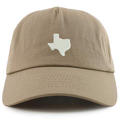 Trendy Apparel Shop Texas State Embroidered 5 Panel Unstructured Soft Crown Baseball Cap