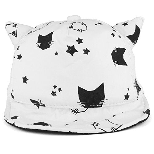 Trendy Apparel Shop Kitty Cat Ear Stitched Unstructured Mesh Back Infant to Toddler Baseball Cap