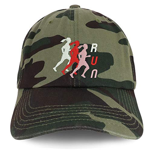 Trendy Apparel Shop Female Run Embroidered Soft Crown 100% Brushed Cotton Cap