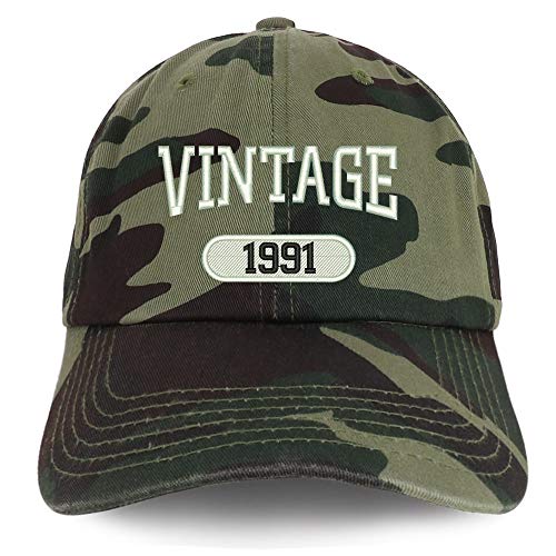 Trendy Apparel Shop 30th Birthday Vintage Year Soft Crown Brushed Cotton Cap
