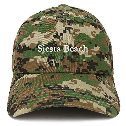 Trendy Apparel Shop Siesta Beach Embroidered Brushed Cotton Cap