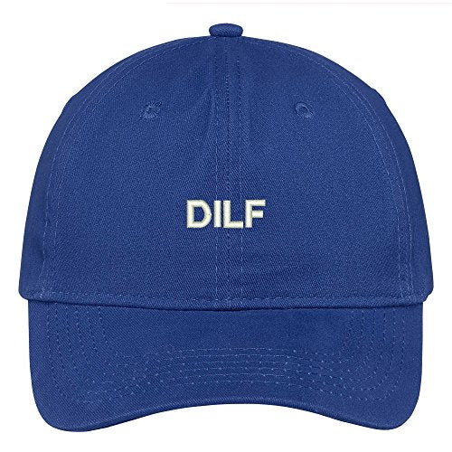 Trendy Apparel Shop DILF Embroidered Soft Low Profile Adjustable Cotton Cap