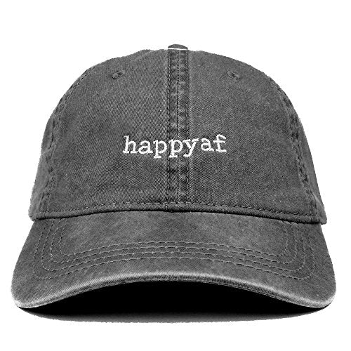 Trendy Apparel Shop Happyaf Embroidered Pigment Dyed Washed Cotton Cap