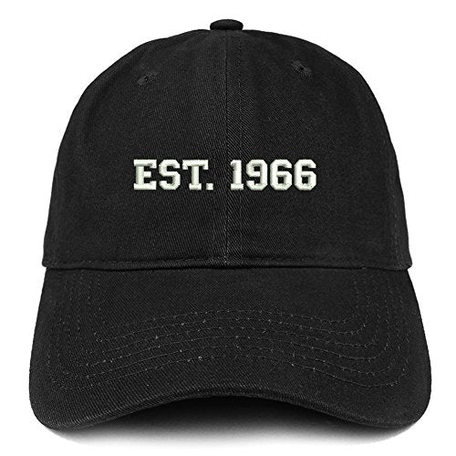 Trendy Apparel Shop EST 1966 Embroidered - 55th Birthday Gift Soft Cotton Baseball Cap