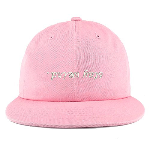 Trendy Apparel Shop Stay Weird Embroidered Unstructured Flatbill Adjustable Cap