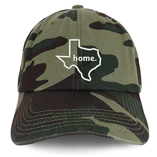 Trendy Apparel Shop Texas Home Embroidered 100% Cotton Adjustable Cap Dad Hat