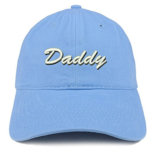 Trendy Apparel Shop Daddy Script Font Shadow Embroidered Brushed Cotton Cap