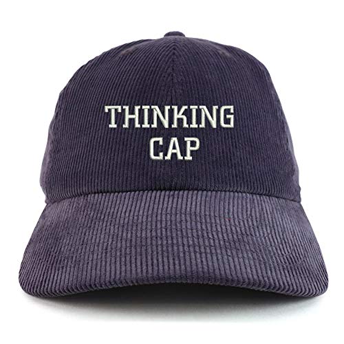 Trendy Apparel Shop Thinking Cap Washed Corduroy Unstructured Baseball Cap