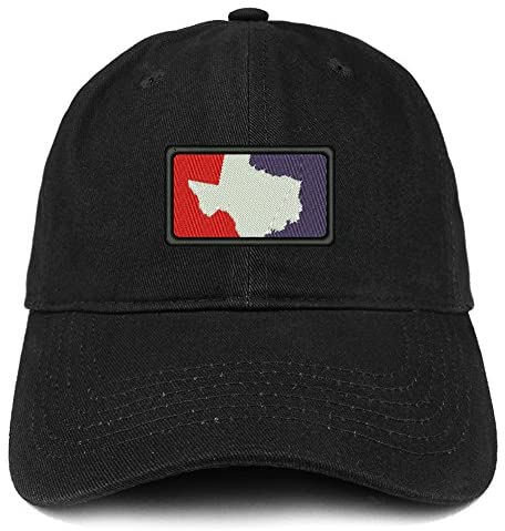 Trendy Apparel Shop Red White and Blue Texas State Embroidered Cotton Dad Hat