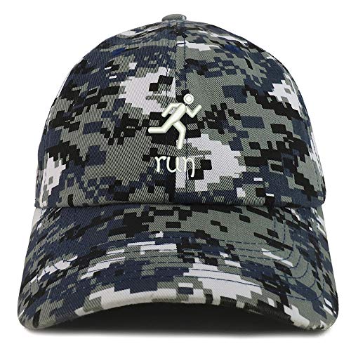 Trendy Apparel Shop Run Embroidered Soft Crown 100% Brushed Cotton Cap