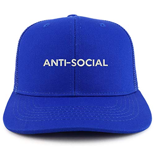 Trendy Apparel Shop Anti Social Cotton Two Tone Trucker Baseball Cap