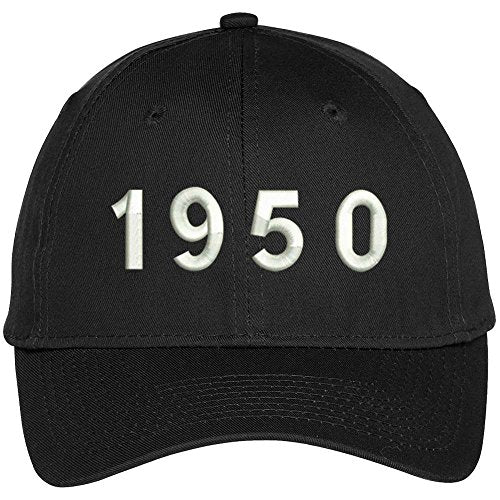 Trendy Apparel Shop 1950 Birth Year Embroidered Baseball Cap
