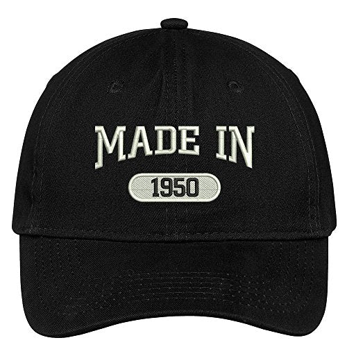 Trendy Apparel Shop 69th Birthday - Made in 1950 Embroidered Low Profile Cotton Baseball Cap