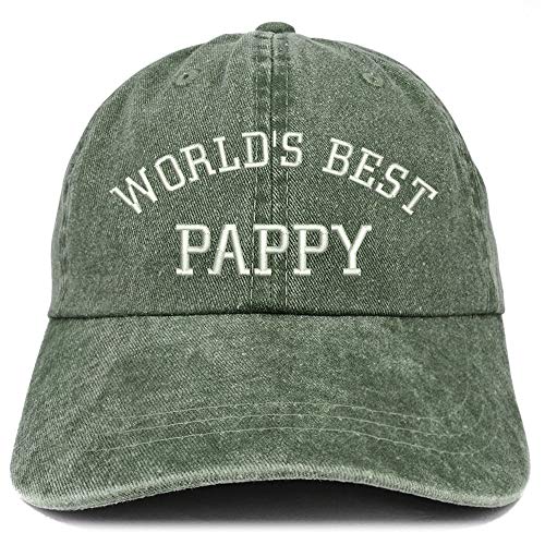 Trendy Apparel Shop World's Best Pappy Embroidered Washed Cotton Adjustable Cap
