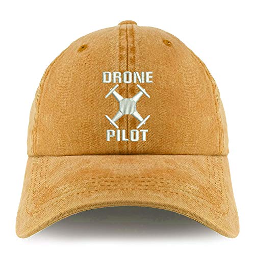 Trendy Apparel Shop Drone Operator Pilot Embroidered Pigment Dyed Unstructured Cap