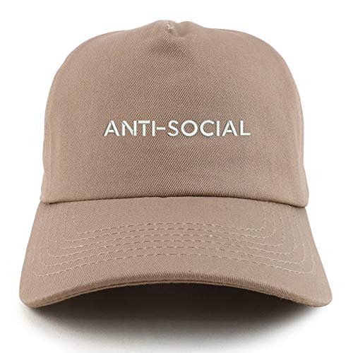 Trendy Apparel Shop Anti Social Cotton Unstructured 5 Panel Dad Baseball Cap