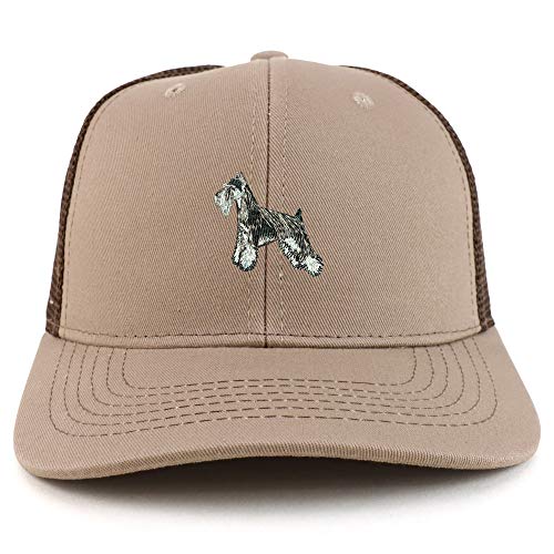 Trendy Apparel Shop Miniature Schnauzer Dog Two Tone Trucker Baseball Cap