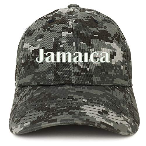Trendy Apparel Shop Jamaica Embroidered Soft Crown 100% Brushed Cotton Cap