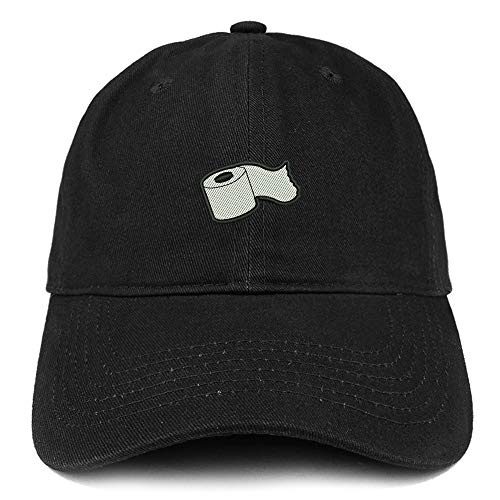 Trendy Apparel Shop Toilet Paper Embroidered Soft Crown 100% Brushed Cotton Cap