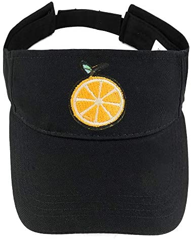 Trendy Apparel Shop Orange Patch Cotton Summer Visor Cap